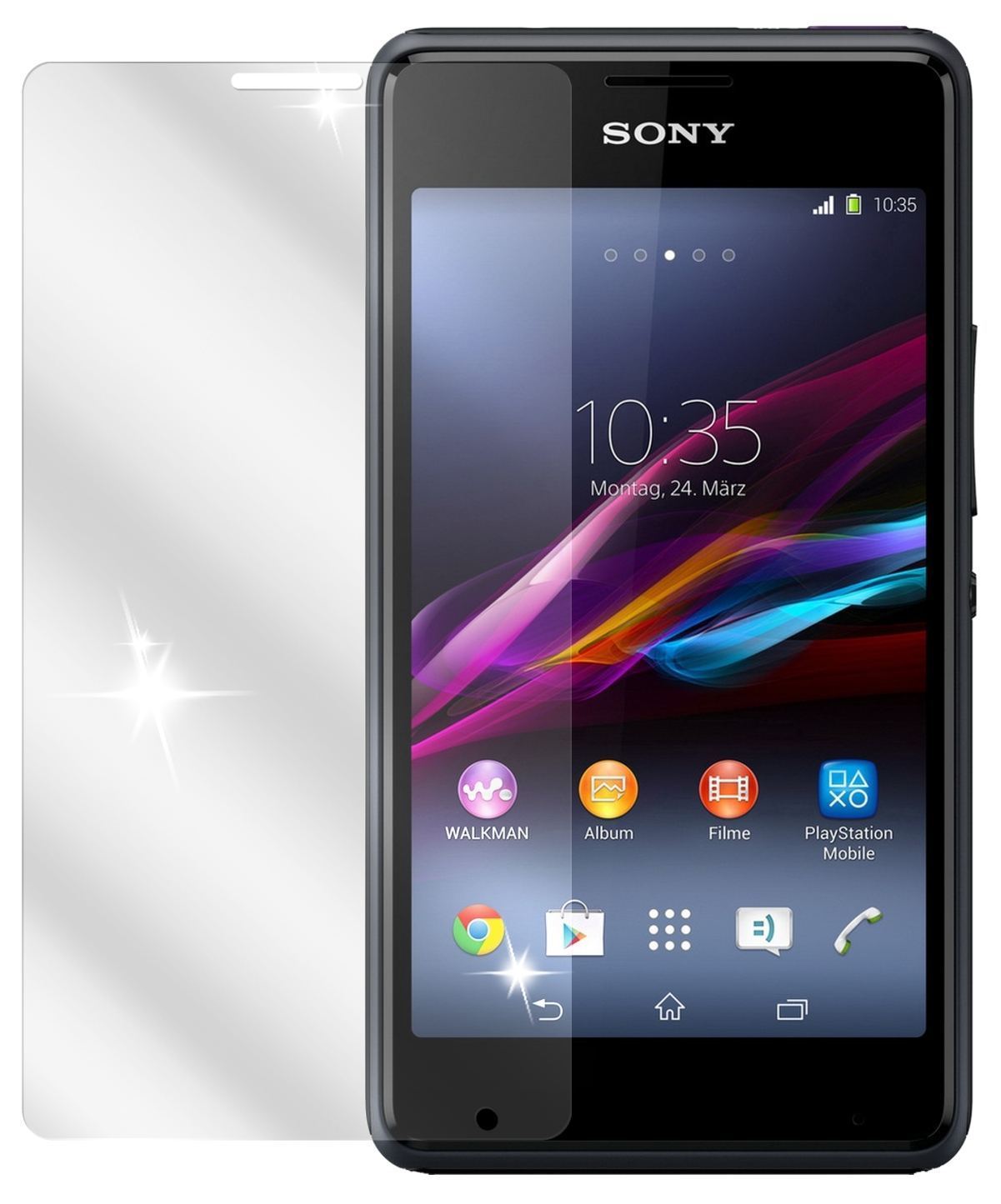 6x Schutzfolie klar für Xperia E1 / E1 Dual Sony D (2)