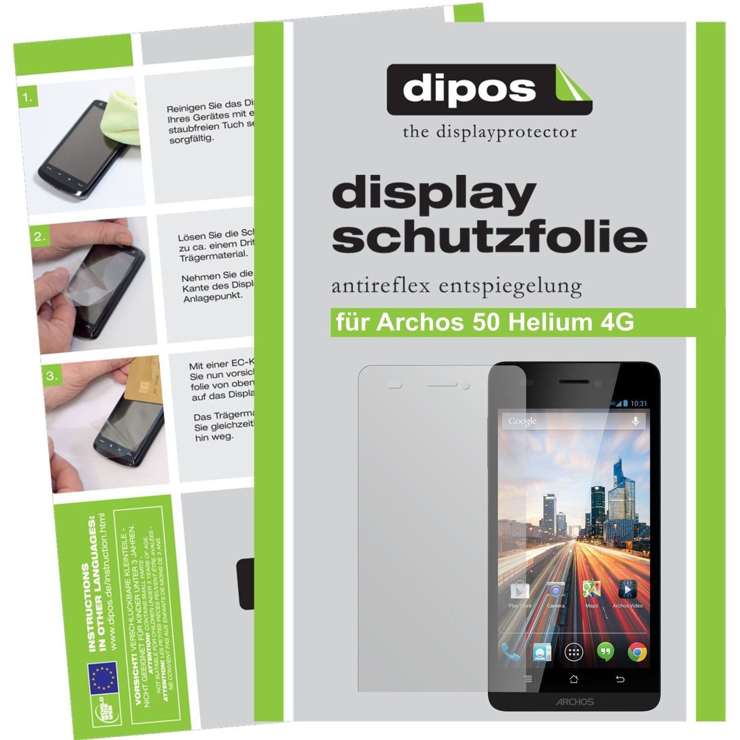 2x Schutzfolie matt für 50 Helium 4G Archos Displa (1)
