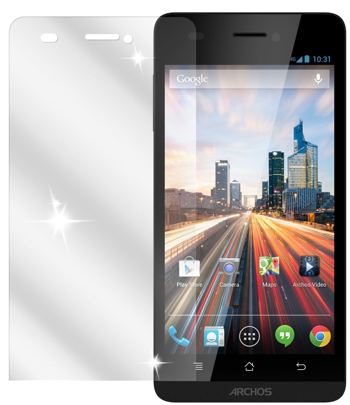 6x Schutzfolie klar für 45 Helium 4G Archos Displa (2)