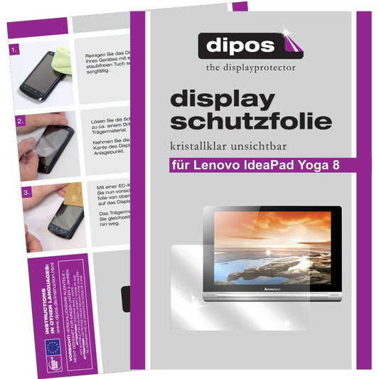 2x Schutzfolie klar für Yoga Tablet 8 Lenovo Displ (1)