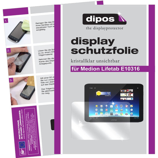 2x Schutzfolie klar für Lifetab E10316 Medion Disp (1)