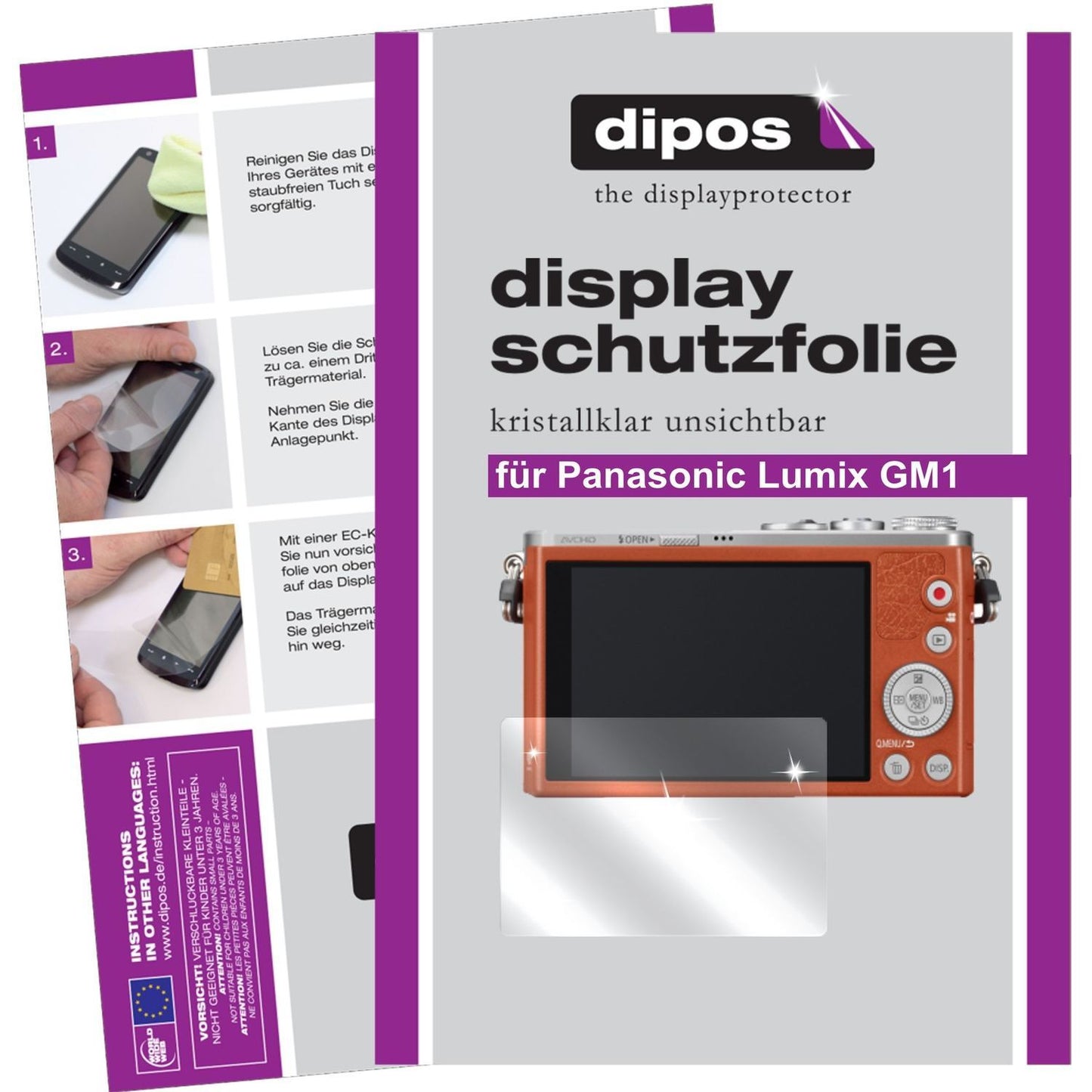 6x Schutzfolie klar für Lumix GM1 Panasonic Displa (1)