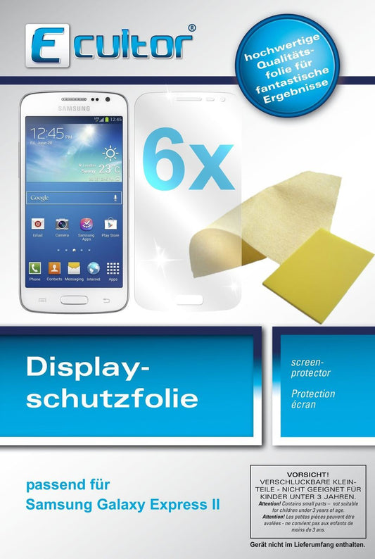 6x Schutzfolie klar für Galaxy Express 2 Samsung D (1)