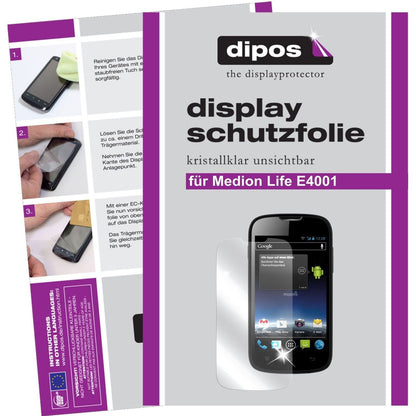 2x Schutzfolie klar für Life E4001 Medion Display- (1)
