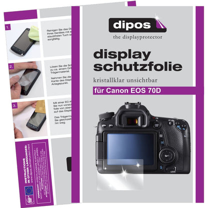6x Schutzfolie klar für EOS 70D Canon Display-Schu (1)