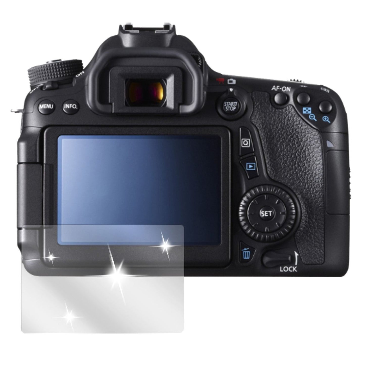 6x Schutzfolie klar für EOS 70D Canon Display-Schu (2)