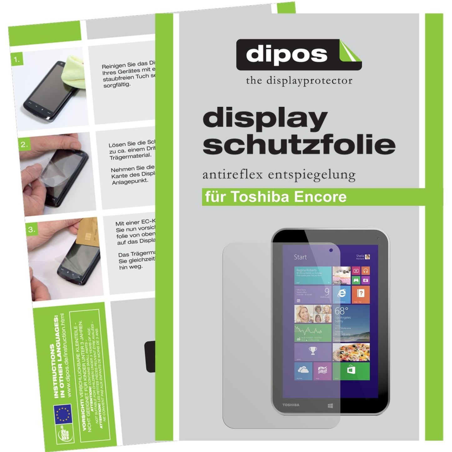 2x Schutzfolie matt für Encore Toshiba Display-Sch (1)