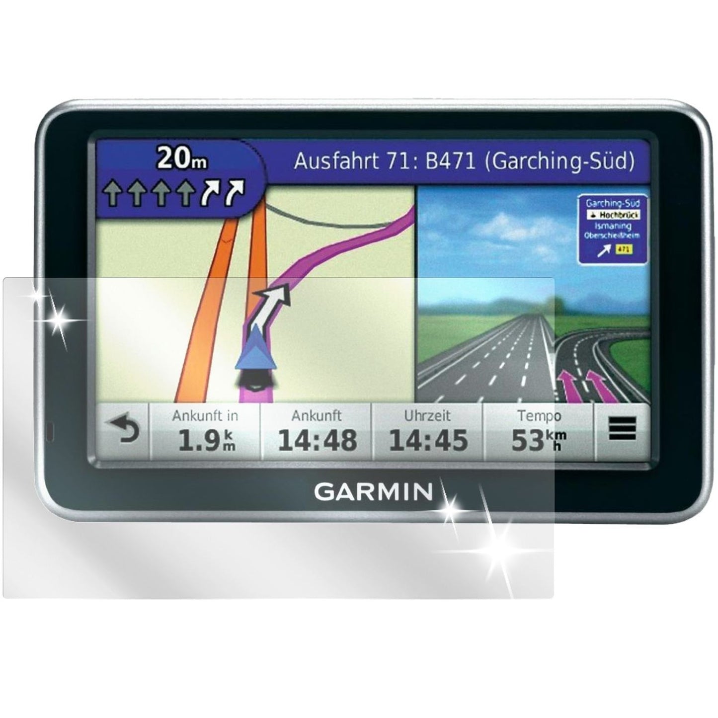 2x Schutzfolie klar für nüvi 140T Garmin Display-S (2)