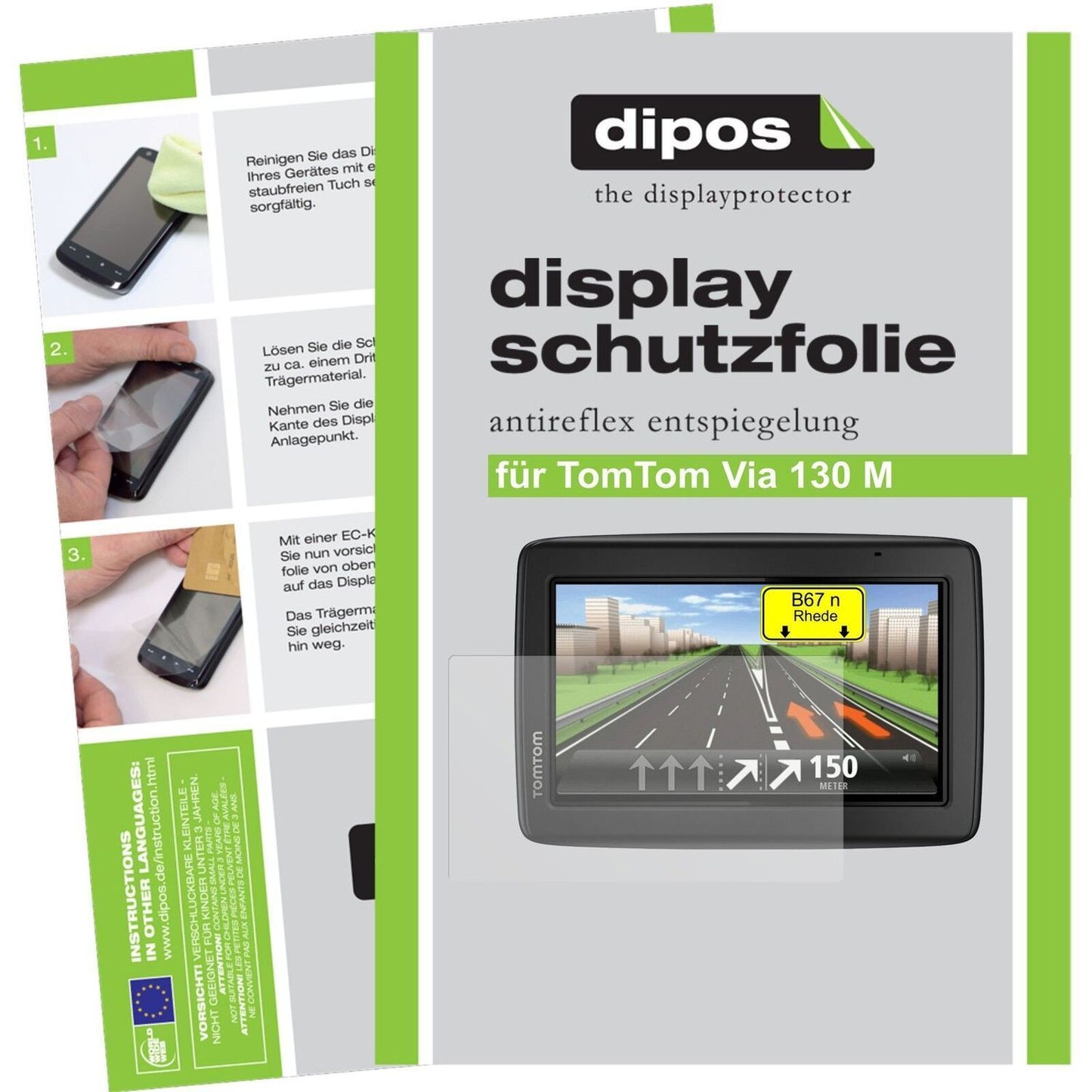 2x Schutzfolie matt für Via 130 M TomTom Display-S (1)