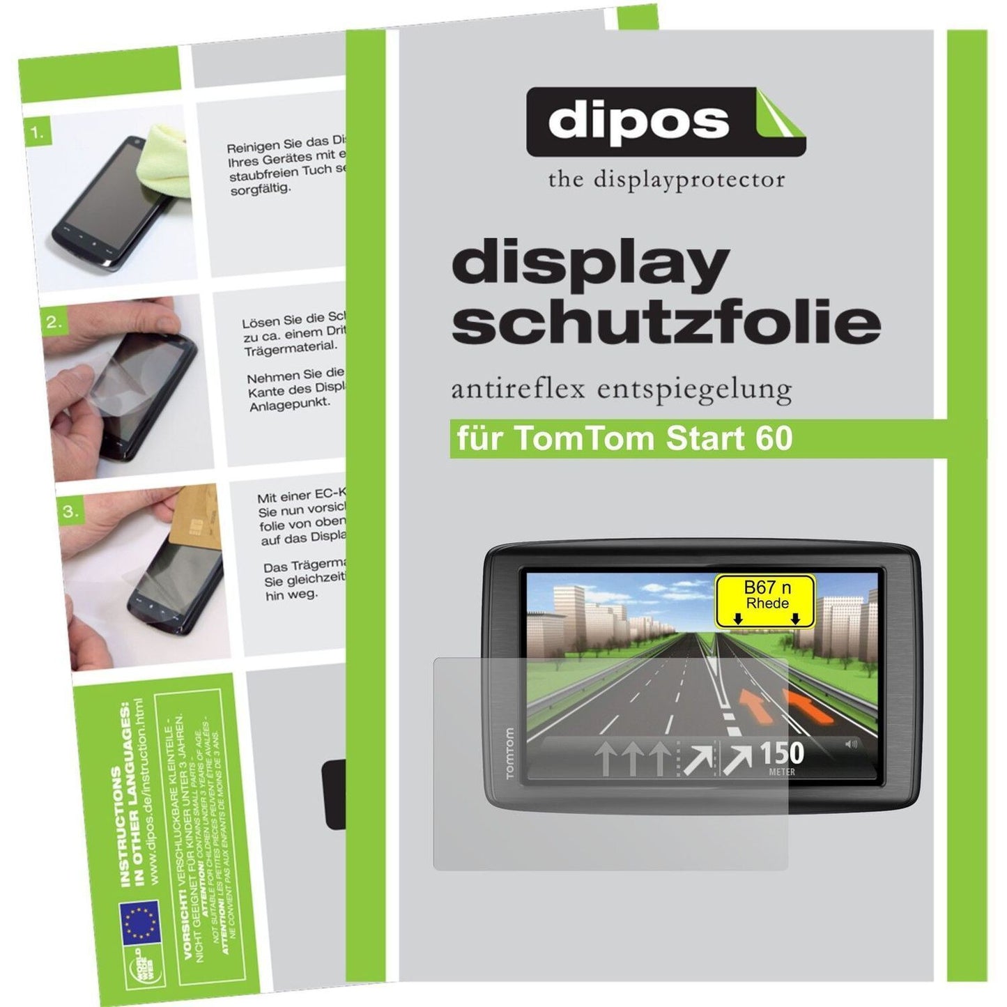 2x Schutzfolie matt für Start 60 M TomTom Display- (1)
