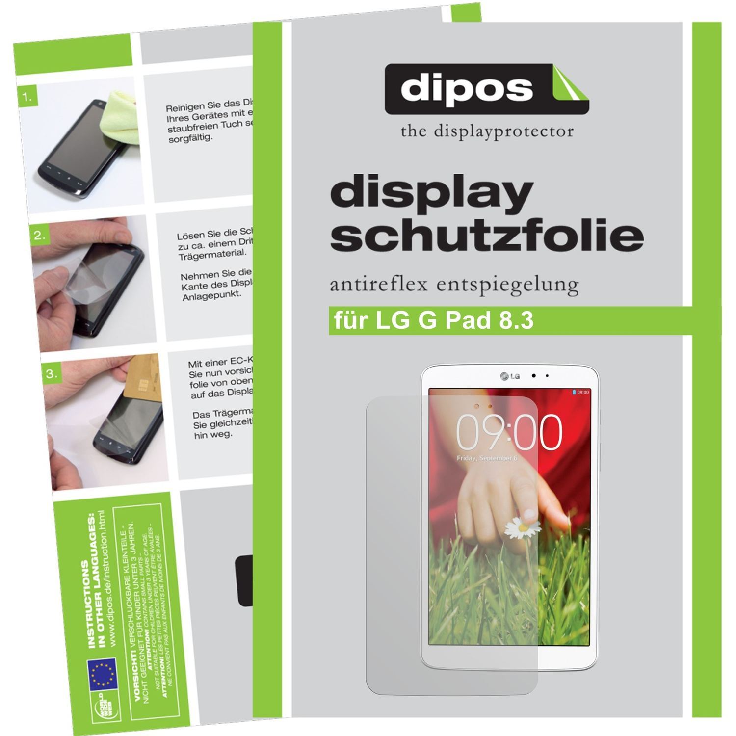 2x Schutzfolie matt für G Pad 8.3 LG Display-Schut (1)