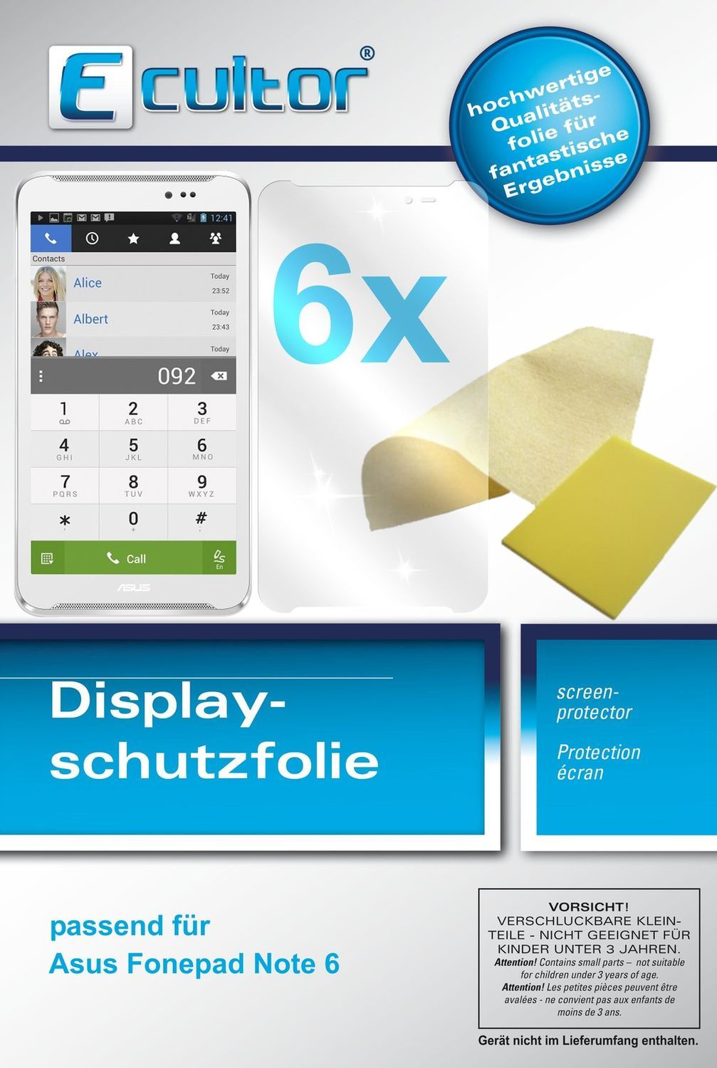 6x Schutzfolie klar für Fonepad Note 6 Asus Displa (1)
