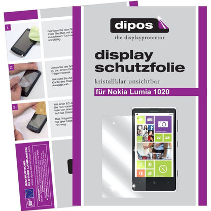 2x Schutzfolie klar für Lumia 1020 Nokia Display-S (1)