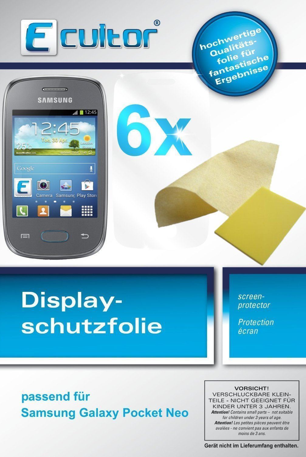 6x Schutzfolie klar für Galaxy Pocket Neo Samsung  (1)