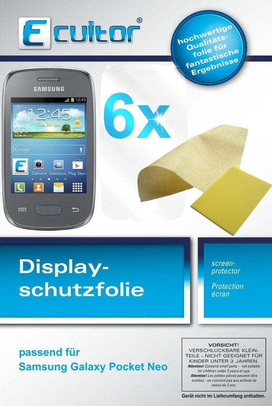 6x Schutzfolie klar für Galaxy Pocket Neo Samsung  (1)