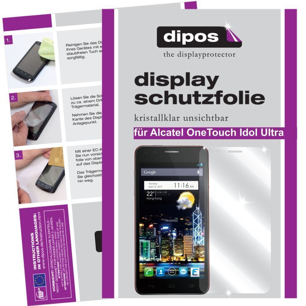 2x Schutzfolie klar für One Touch Idol Ultra Alcat (1)