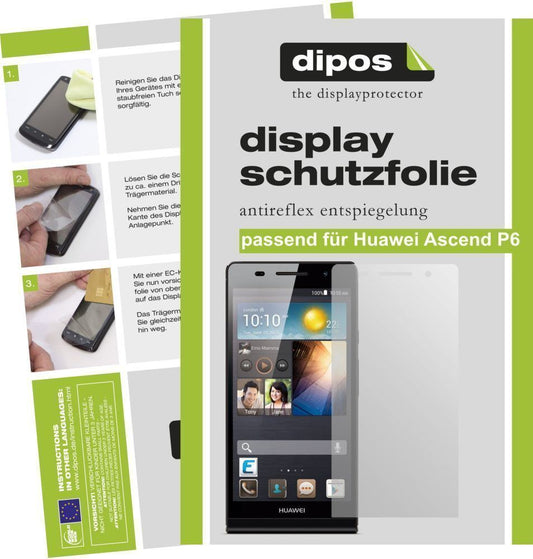 2x Schutzfolie matt für Ascend P6 Huawei Display-S (1)