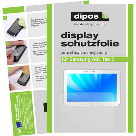 2x Schutzfolie matt für Ativ Tab 3 Samsung Display (1)