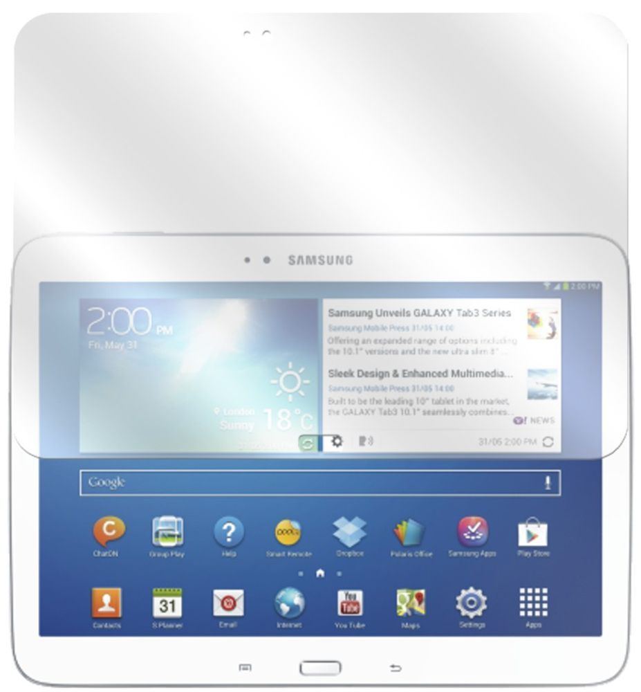 2x Schutzfolie klar für Galaxy Tab 3 10.1 Samsung  (2)