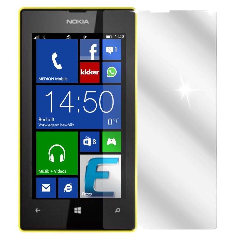 2x Schutzfolie klar für Lumia 520 Nokia Display-Sc (2)