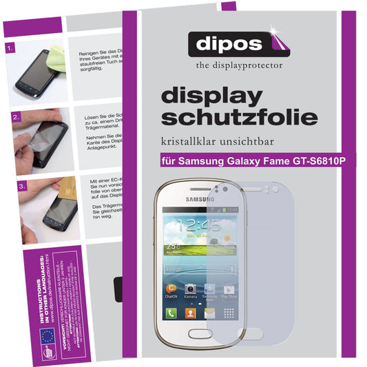 2x Schutzfolie klar für Galaxy Fame GT-S6810P Sams (1)