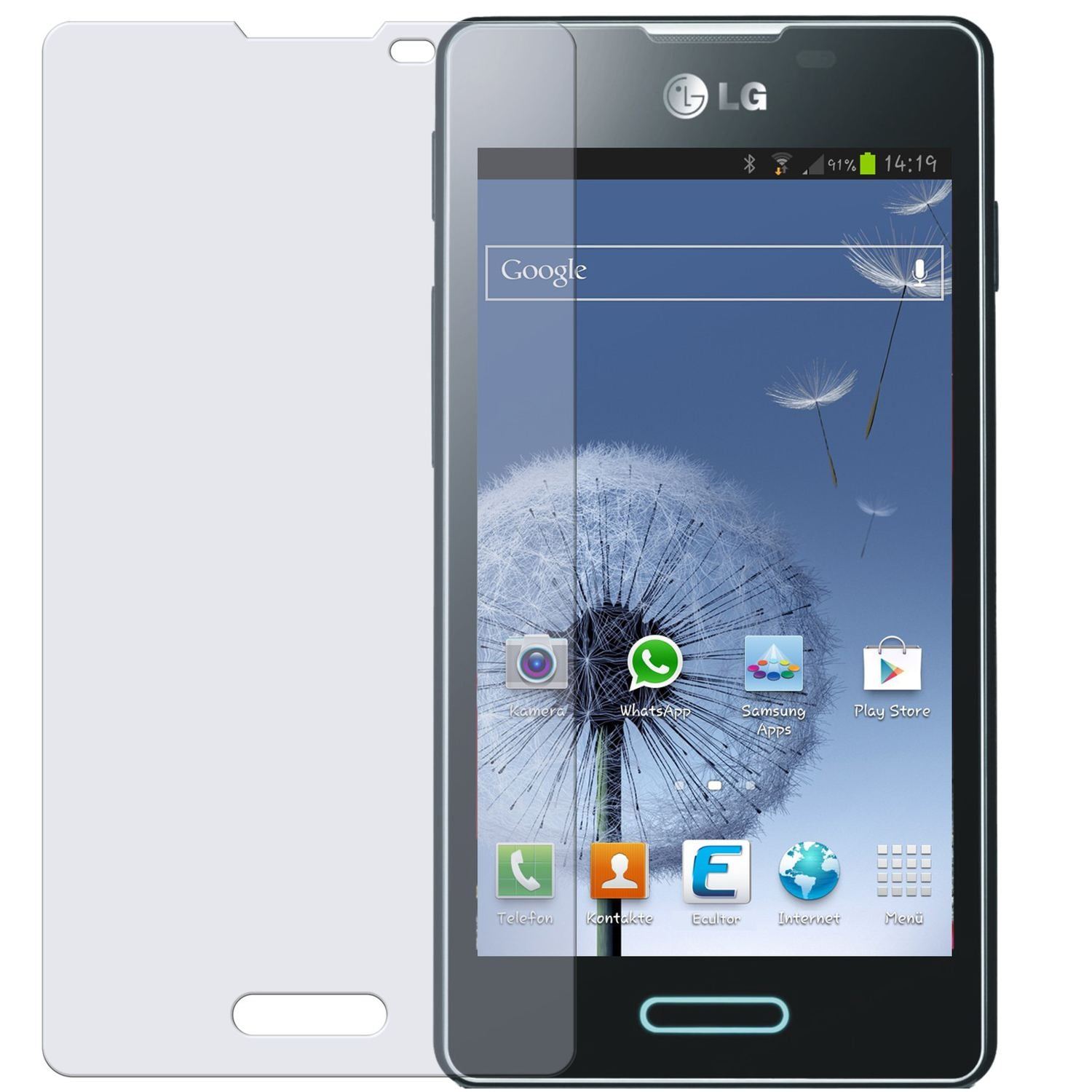 2x Schutzfolie matt für Optimus L5 II LG Display-S (2)