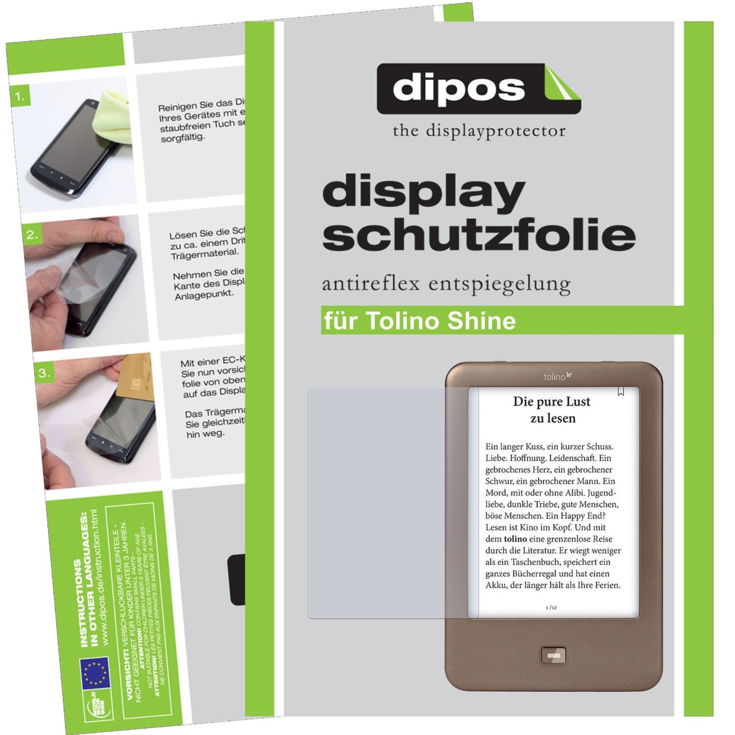 2x Schutzfolie matt für Shine Tolino Display-Schut (1)