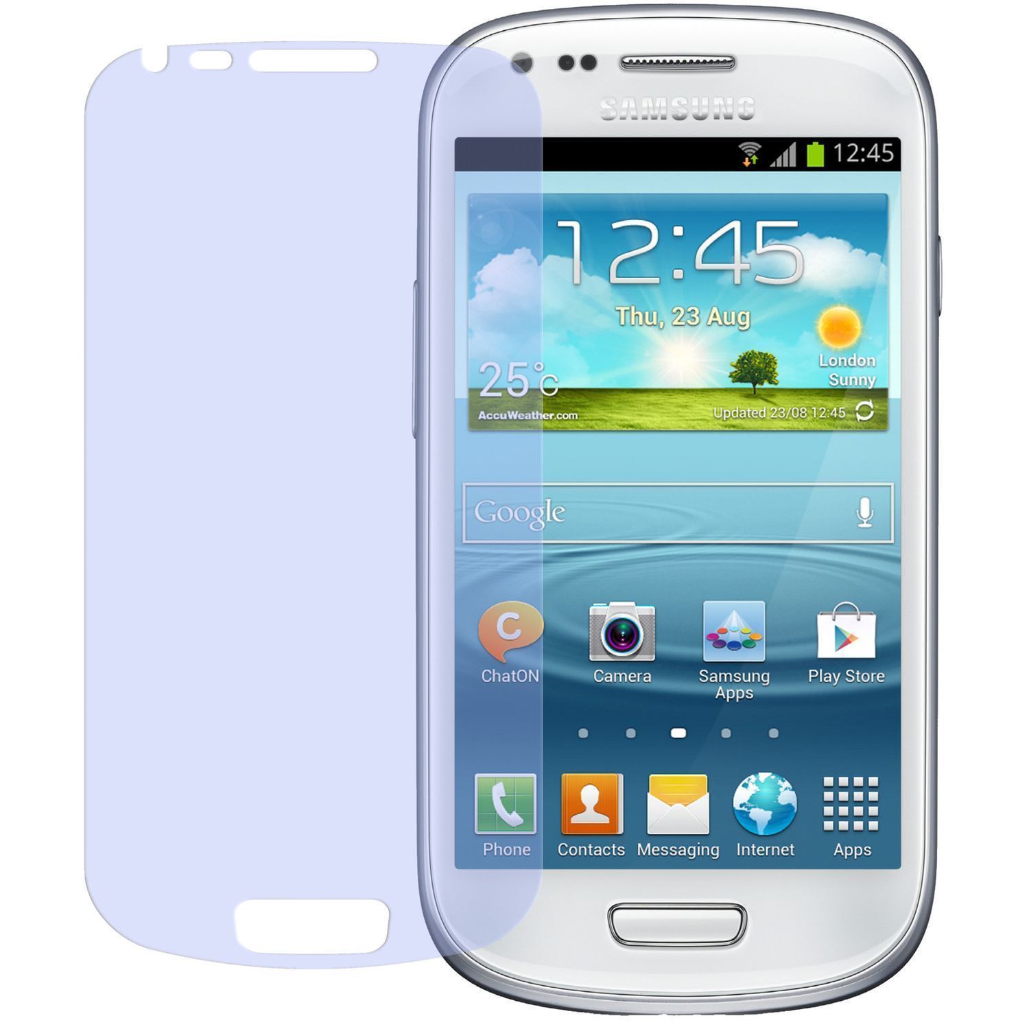2x Schutzfolie klar für Galaxy S3 mini Samsung Dis (2)