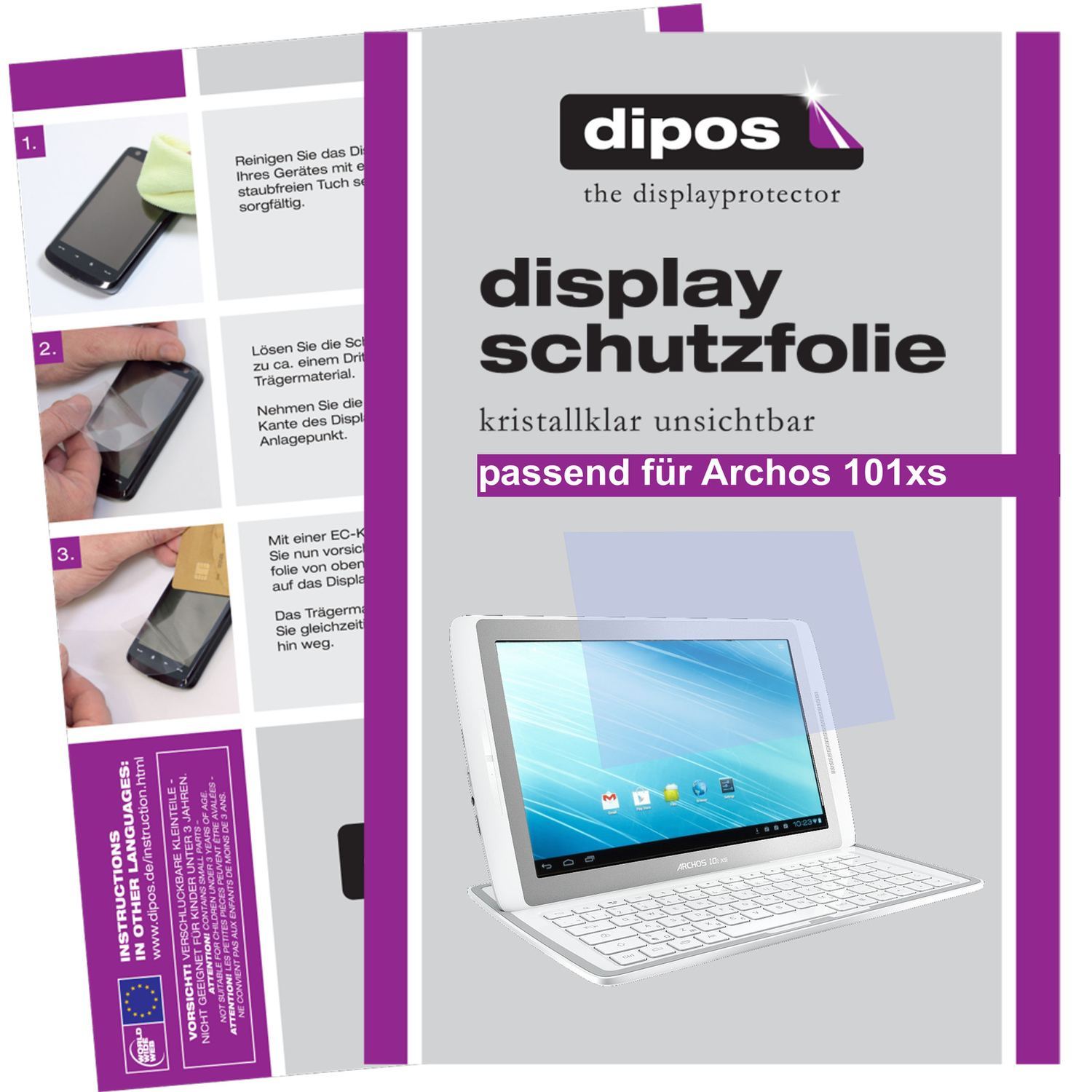 2x Schutzfolie klar für 101xs Archos Display-Schut (1)