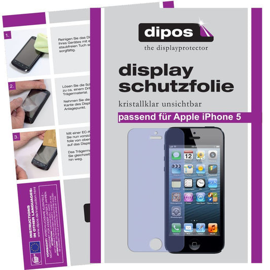 5x Schutzfolie klar für iPhone 5 Apple Display-Sch (1)