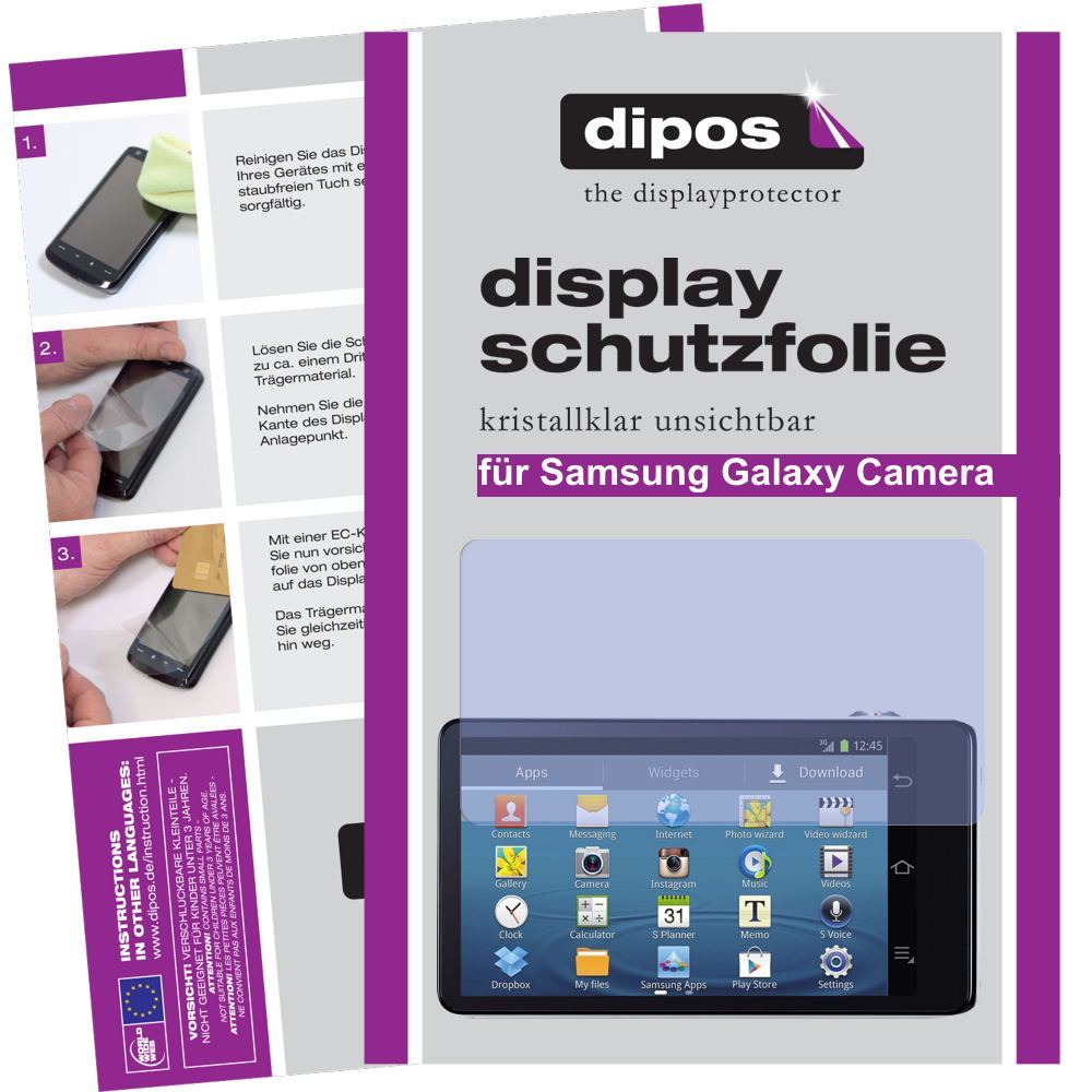 2x Schutzfolie klar für Galaxy Camera Samsung Disp (1)