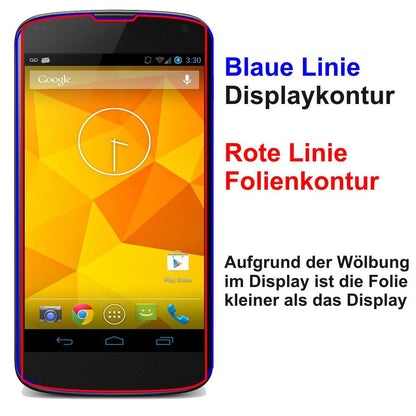 4x Schutzfolie klar für Google Nexus 4 LG Display- (4)