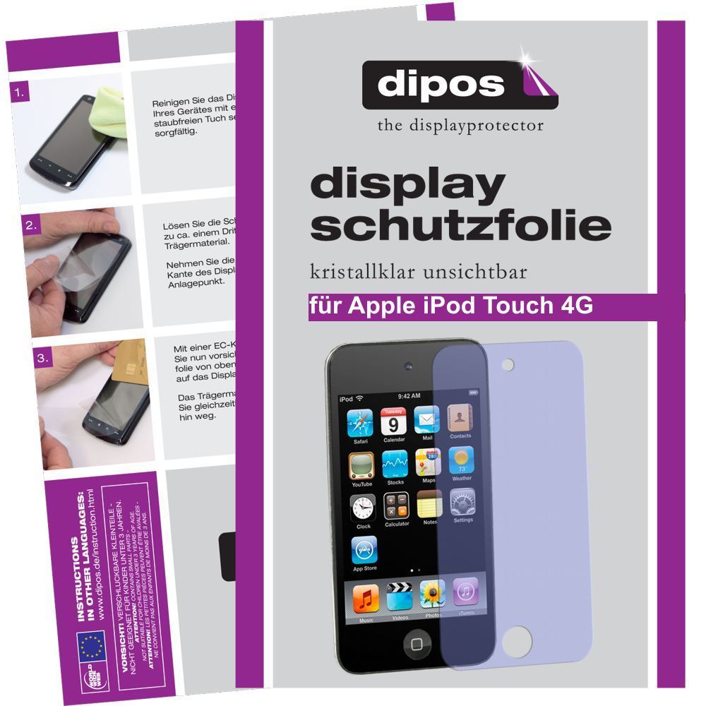 2x Schutzfolie klar für iPod Touch 4G Apple Displa (1)