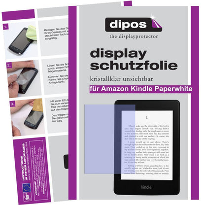 2x Schutzfolie klar für Kindle Paperwhite Amazon D (1)