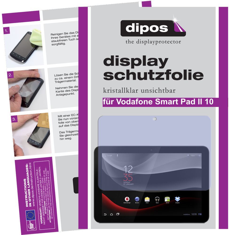 2x Schutzfolie klar für Smart Pad II 10 Vodafone D (1)