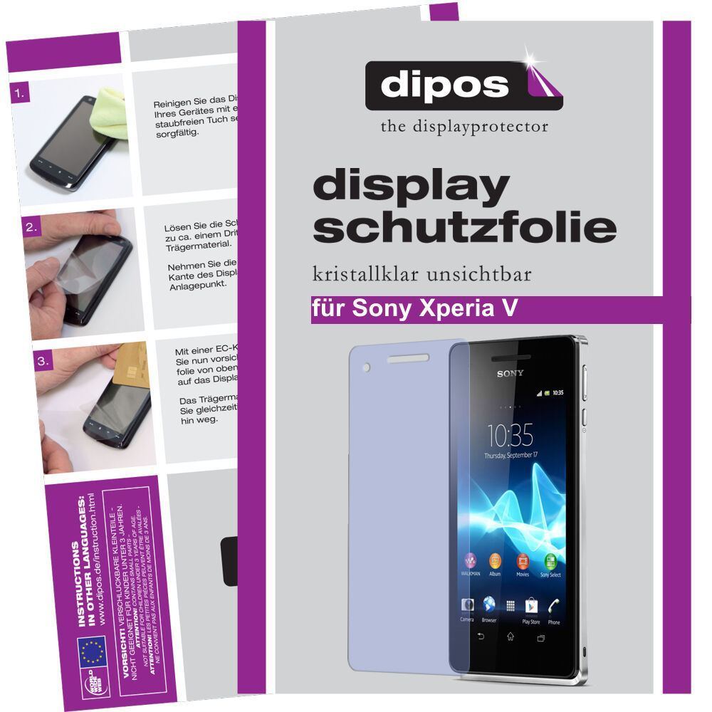 2x Schutzfolie klar für Xperia V Sony Display-Schu (1)