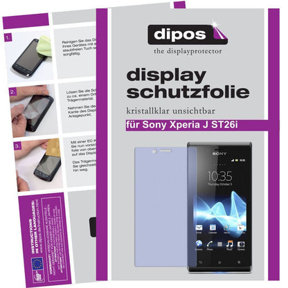2x Schutzfolie klar für Xperia J ST26i Sony Displa (1)