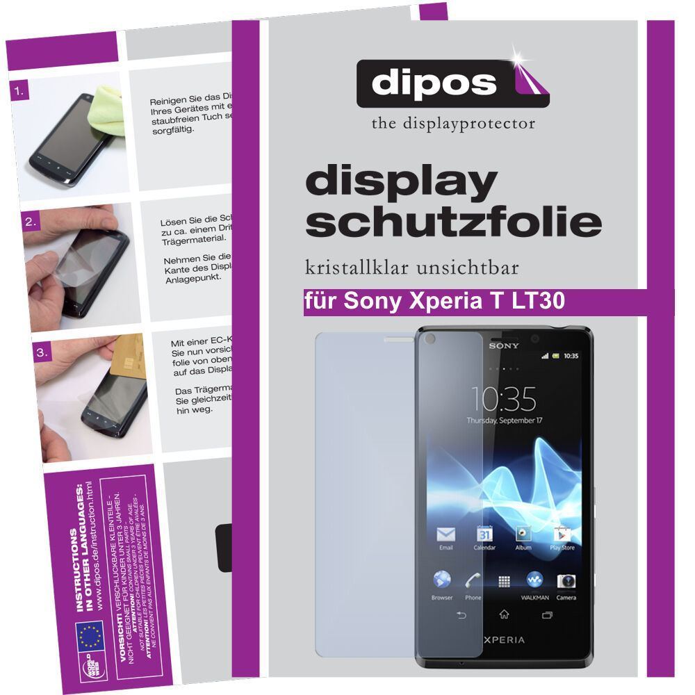 2x Schutzfolie klar für Xperia T LT30 Sony Display (1)