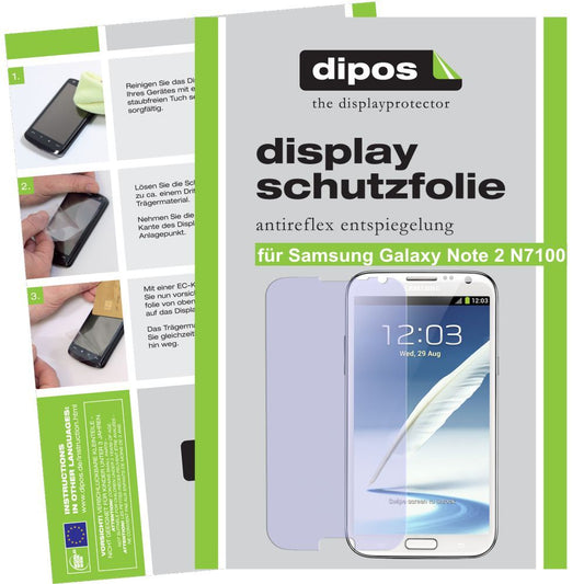 2x Schutzfolie matt für Galaxy Note 2 N7100 Samsun (1)