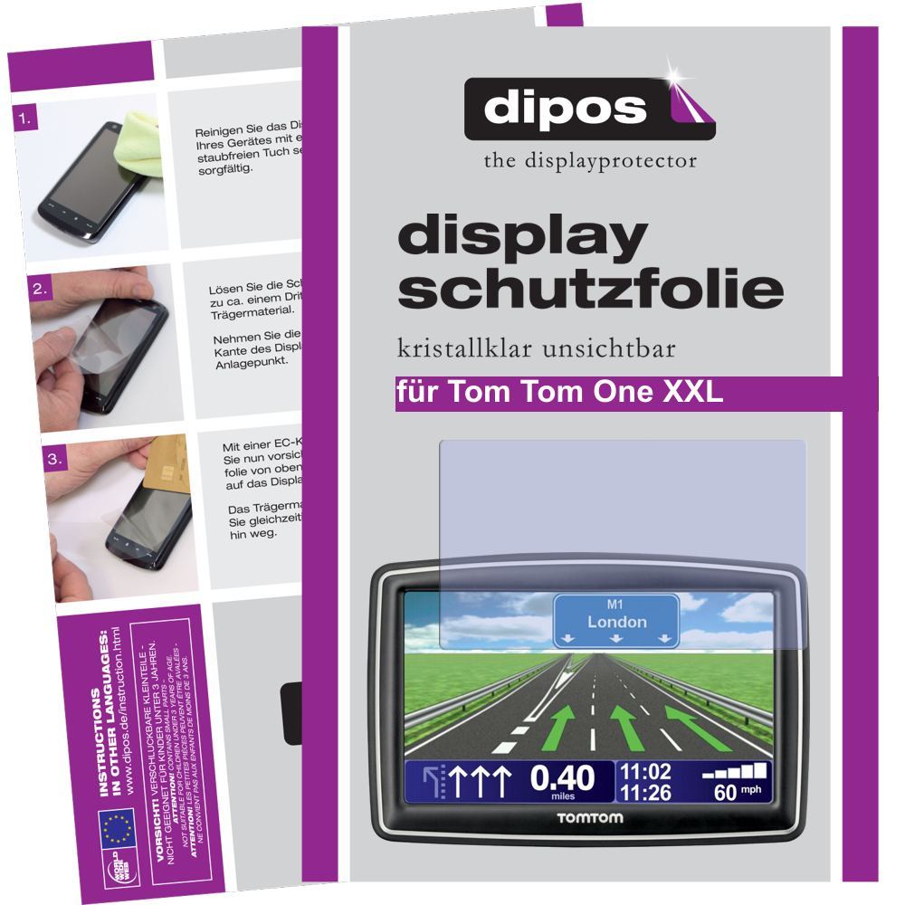 2x Schutzfolie klar für One XXL TomTom Display-Sch (1)