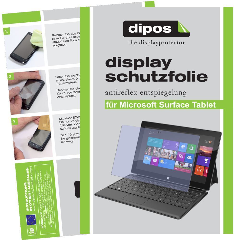 2x Schutzfolie matt für Surface Tablet Microsoft D (1)