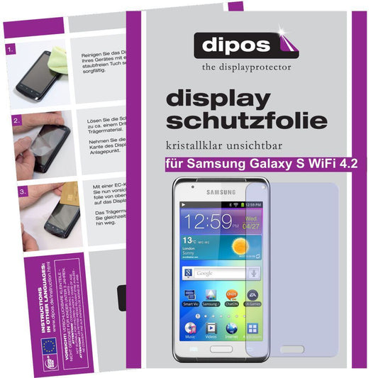 2x Schutzfolie klar für Galaxy S WiFi 4.2 Samsung  (1)