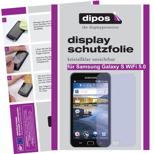 2x Schutzfolie klar für Galaxy S WiFi 5.0 Samsung  (1)