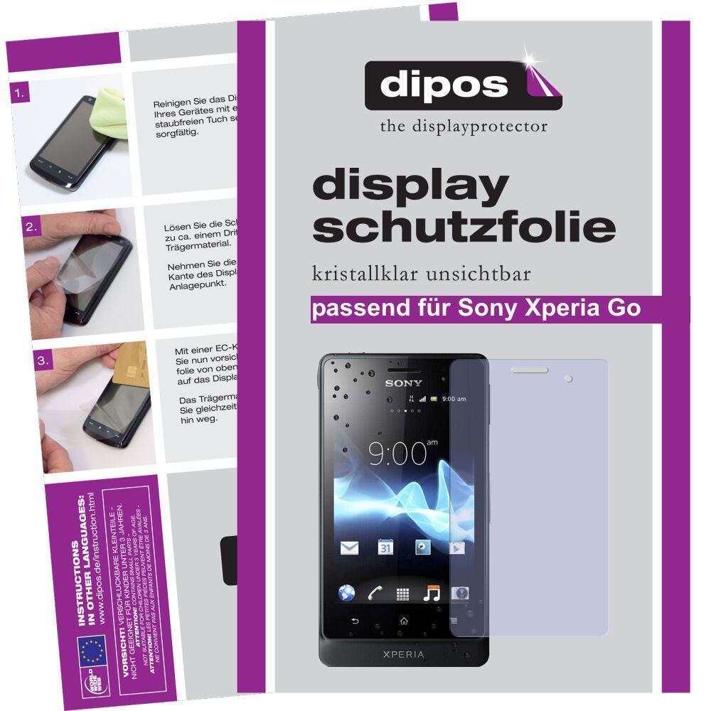 2x Schutzfolie klar für Xperia Go ST27i Sony Displ (1)