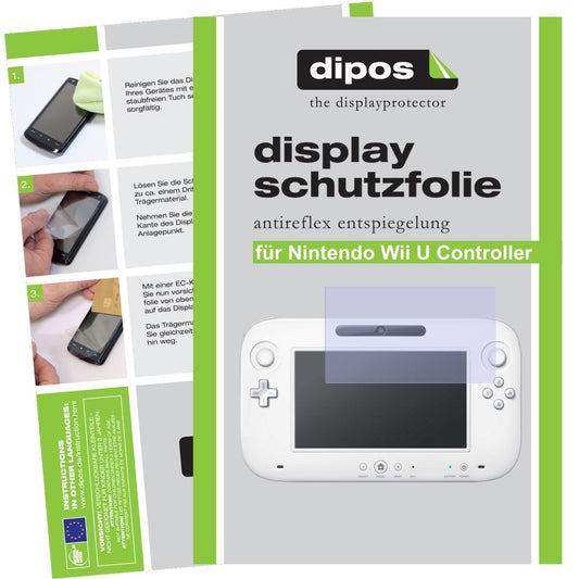 2x Schutzfolie matt für Wii U Controller Nintendo  (1)