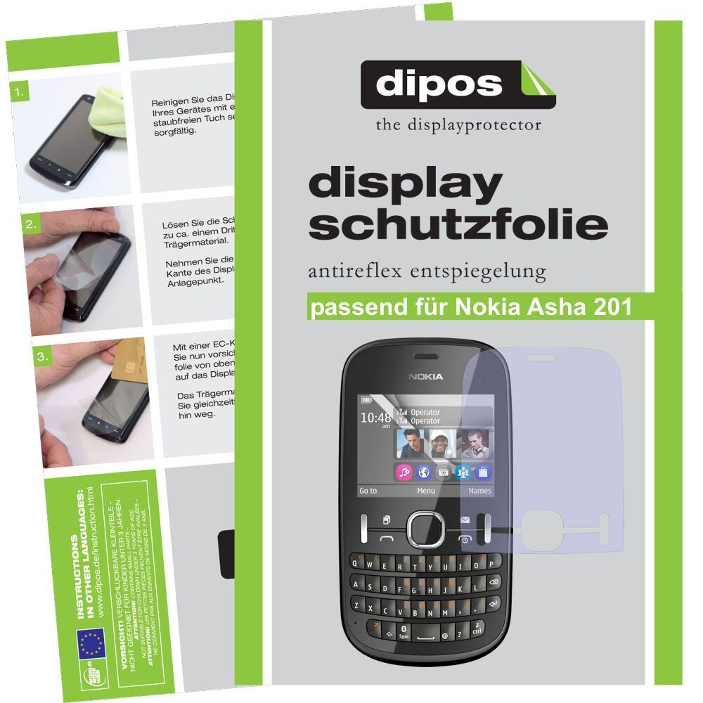 2x Schutzfolie matt für Asha 201 Nokia Display-Sch (1)