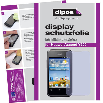 2x Schutzfolie klar für Ascend Y200 Huawei Display (1)