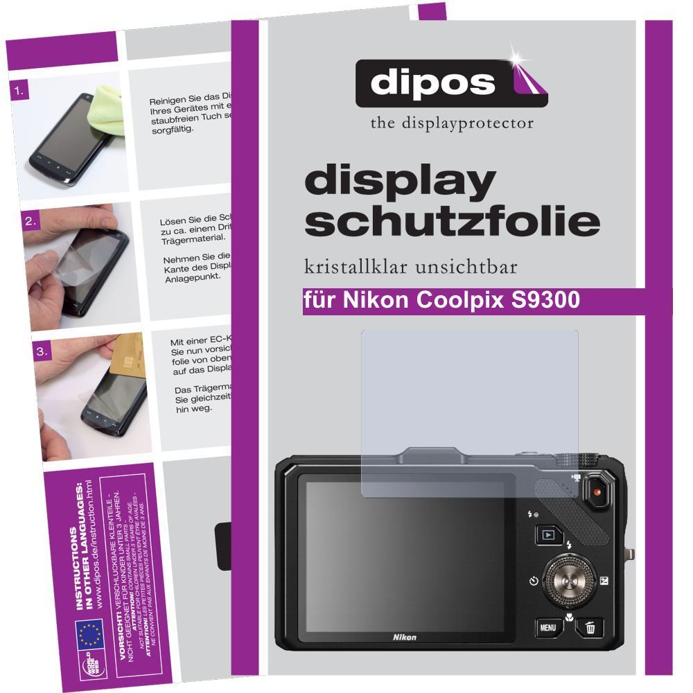 2x Schutzfolie klar für Coolpix S9300 Nikon Displa (1)