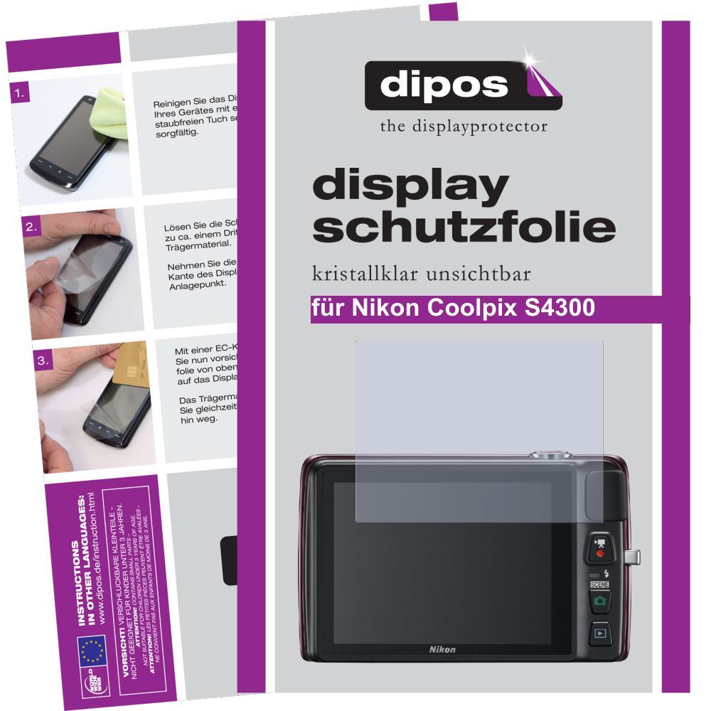 2x Schutzfolie klar für Coolpix S4300 Nikon Displa (1)