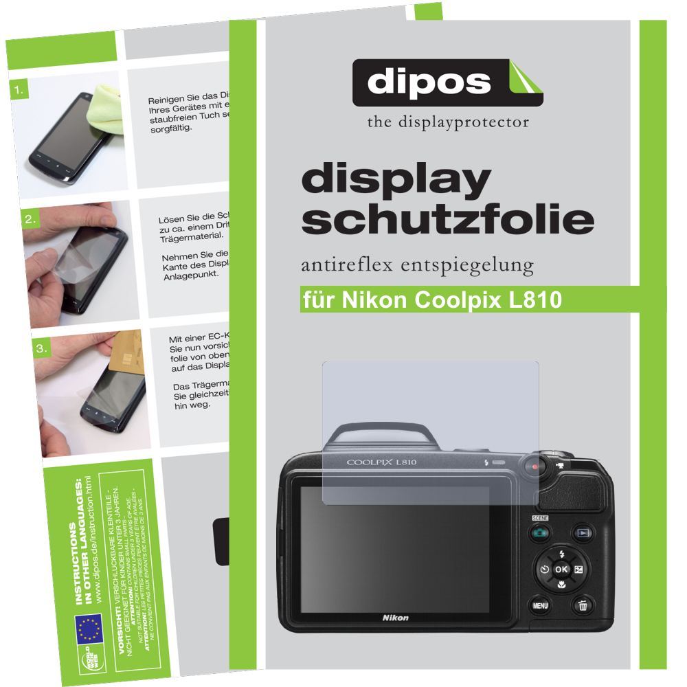 2x Schutzfolie matt für Coolpix L810 Nikon Display (1)